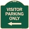 Signmission Reserved Parking Visitor Parking W/ Left Arrow Heavy-Gauge Aluminum Sign, 18" x 18", G-1818-23021 A-DES-G-1818-23021 - alternate 1